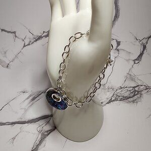 925 Silver Abalone toggle Bracelet